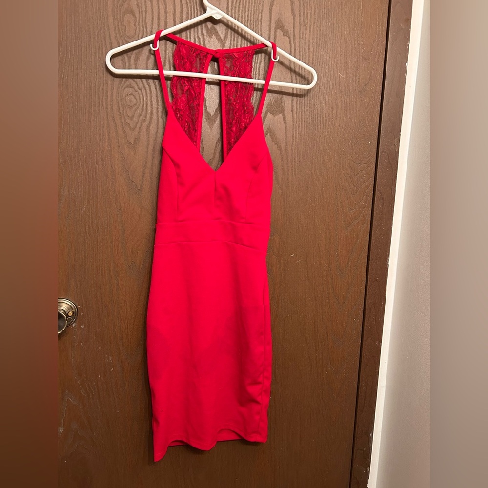 Cherry red size XS body con dress perfect for date night